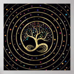 Poster Árvore da Vida - Espiral Infinito