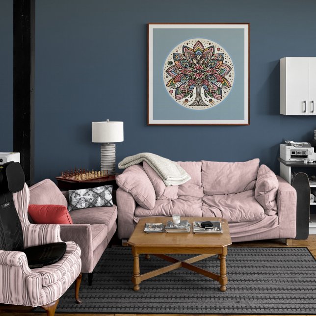 Poster Árvore da vida Mandala - Harmonia vibrante (Criador carregado)