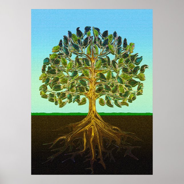 Pôster Árvore da Vida Simples Prazeres da Vida (Frente)