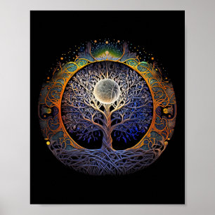 Poster Árvore Da Vida Yoga Zen Namaste Meditação
