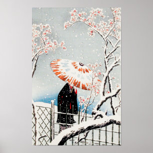 Poster Árvore de ameixa em neve por Hiroaki Takahashi (18