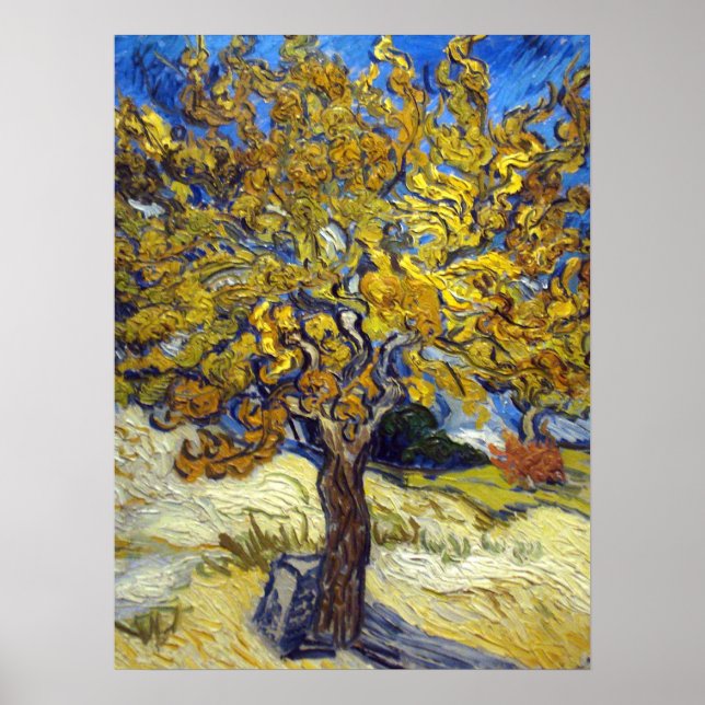 Poster Árvore de Amora de Van Gogh Impressionismo Arte (Frente)
