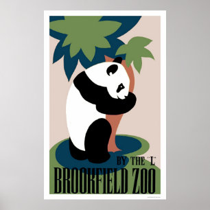 Pôster Árvore de amores da panda no jardim zoológico WP