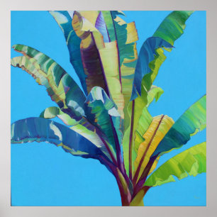 Poster Árvore de Banana Vermelha, de pintura original a 