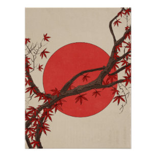 Pôster Árvore de bordo japonês