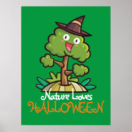 Poster Árvore de Bruxas de Halloween Personalizável