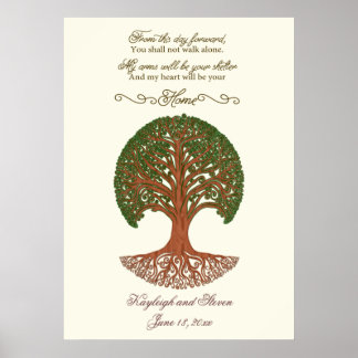 Poster Árvore de Casamento Personalizada