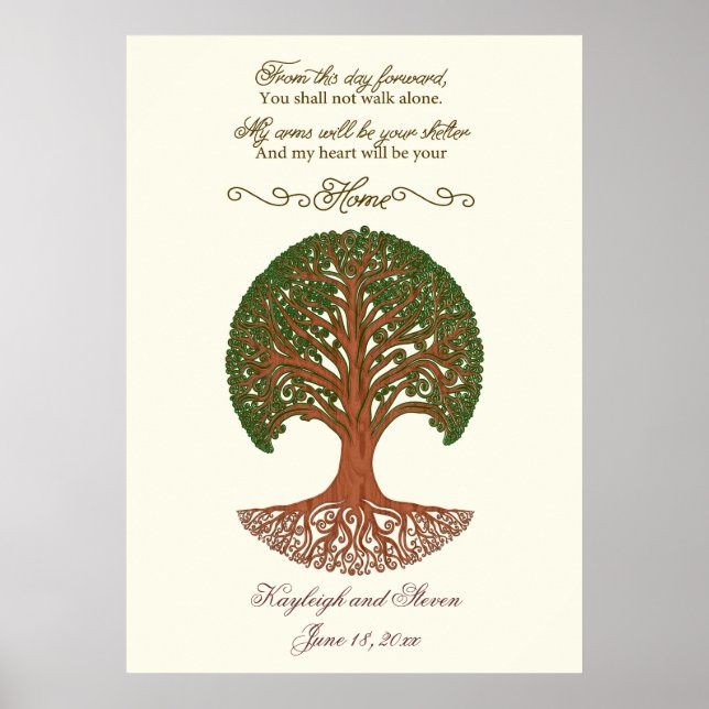 Poster Árvore de Casamento Personalizada (Frente)