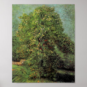 Pôster Árvore de castanha em Blossom, Van Gogh Belas Art