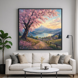 Poster Árvore de Cerejeira - Estilo de Pintura Impression