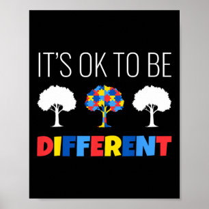 Poster Árvore de Consciência Autismo Está tudo bem ser di