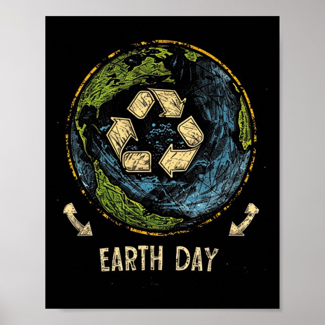 Poster Árvore de Conservação do Planeta Natural do Dia do (Frente)