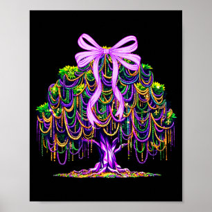 Poster Árvore de Contas do Carnaval de Mardi Gras New Orl