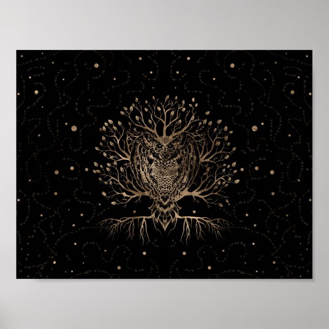 Poster Árvore de Coruja do Ouro (Frente)