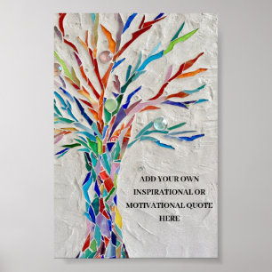 Poster Árvore de Cotação Motivacional Inspiracional