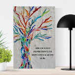 Poster Árvore de Cotação Motivacional Inspiracional<br><div class="desc">Esta poster decorativa apresenta uma árvore de mosaico em cores do arco-íris e espaço para você adicionar sua própria citação inspiradora. Use a opção Personalizar mais para alterar o tamanho, o estilo ou a cor do texto, se desejar. Porque nós criamos nosso próprio trabalho de arte você não encontrará essa...</div>