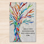 Poster Árvore de Cotação Motivacional Inspiracional<br><div class="desc">Esta poster decorativa apresenta uma árvore de mosaico em cores do arco-íris e espaço para você adicionar sua própria citação inspiradora. Use a opção Personalizar mais para alterar o tamanho, o estilo ou a cor do texto, se desejar. Porque nós criamos nosso próprio trabalho de arte você não encontrará essa...</div>