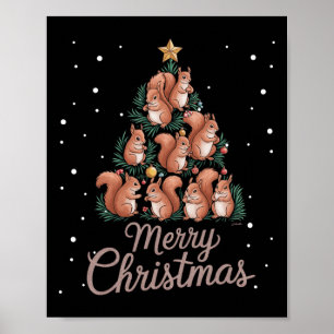 Poster Árvore de Esquilo de Árvore do Quirrel Árvore Árvo