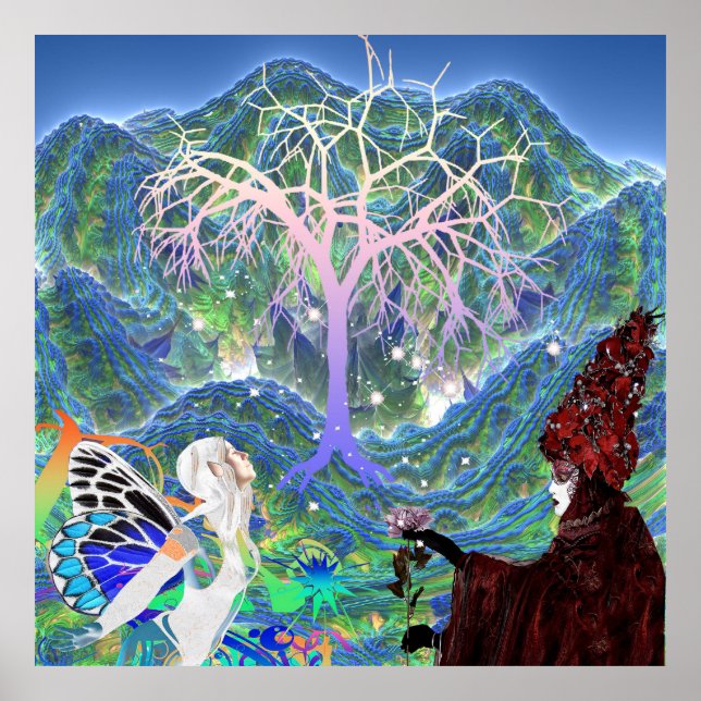 Poster Árvore de estrelas mágicas (Frente)