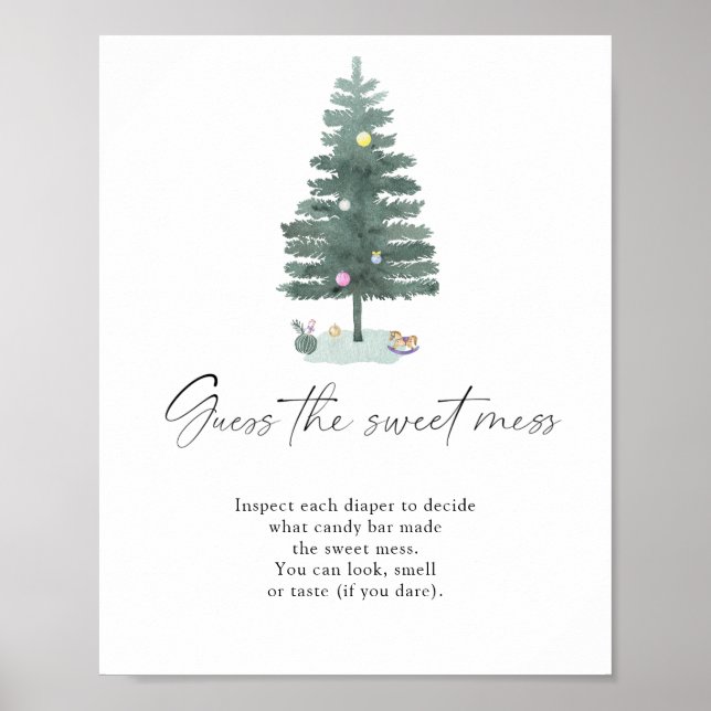 Poster Árvore de Natal - adivinhe a doce bagunça (Frente)