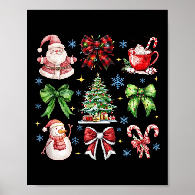 Poster Árvore de Natal Arco Santa Claus Candy Paja (Frente)