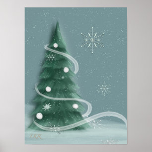 Poster Árvore de Natal Blue Spruce