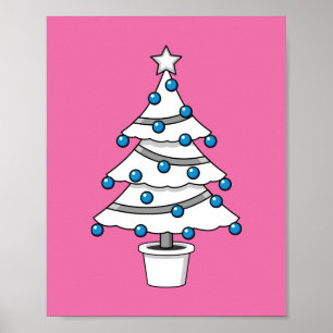 Poster Árvore de Natal Branco
