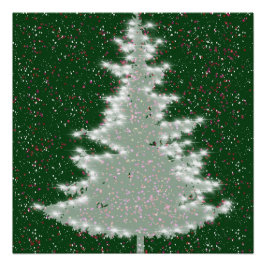 Pôster Árvore de Natal Brilho Invernal Encantado