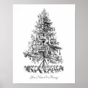 Poster Árvore de Natal Cantando e Dançando com Crianças d