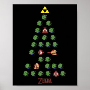 Poster Árvore de Natal de 8 bits