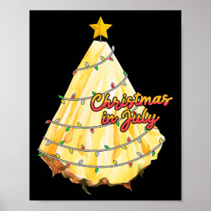 Poster Árvore De Natal De Abacaxi De Natal Em Julho De Ve