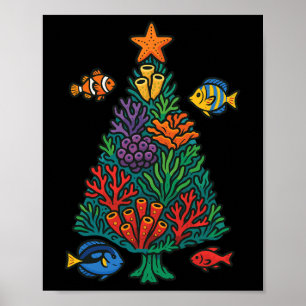 Poster Árvore de Natal de Aquário de Saltwater 1