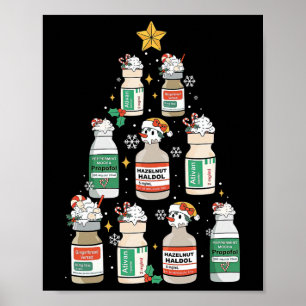Poster Árvore de Natal de Enfermeira Propofol Rn Er Uti E
