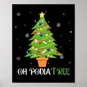 Poster Árvore de Natal de Podologia Podólogo Médico do Pé