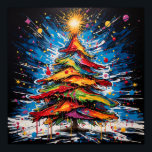 Poster Árvore de Natal de pop Art<br><div class="desc">Um design de estilo pop com árvore de Natal</div>