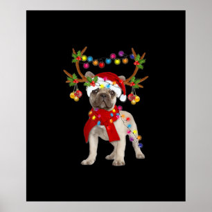 Poster Árvore de Natal do Bulldog Gorgeous Francês