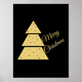 Poster Árvore de Natal Dourada