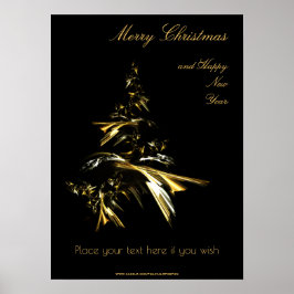 Poster Árvore de Natal em preto 001