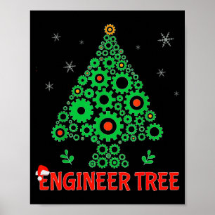 Poster Árvore de Natal Engenheiro _ Engenharia Mecânica G