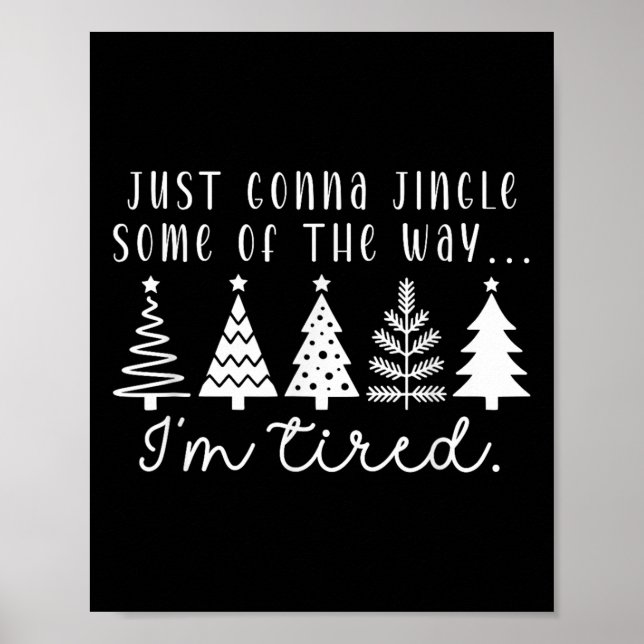 Poster Árvore De Natal Engraçada Vou Juntar Uma Popula (Frente)