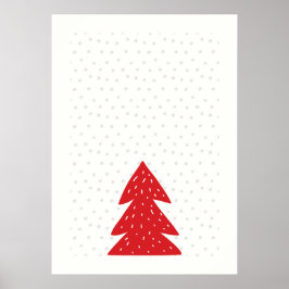 Poster Árvore de Natal escandinava