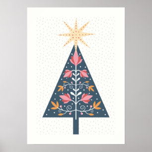 Poster Árvore de Natal escandinava