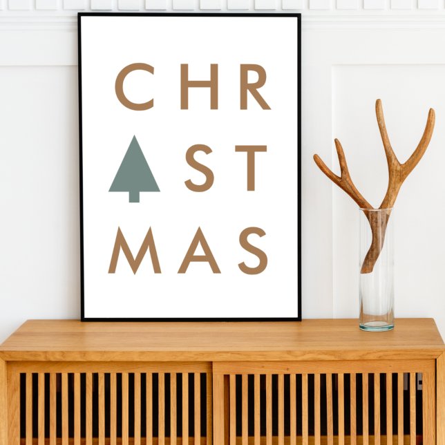 Poster Árvore de Natal | Escandinávia minimalista moderna (Criador carregado)