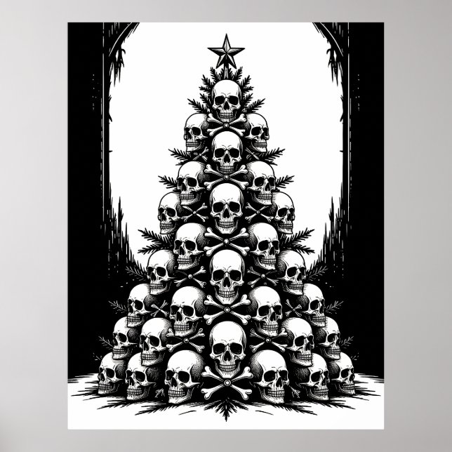 Poster Árvore de Natal Gótica IV (Frente)