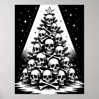 Poster Árvore de Natal Gótica V