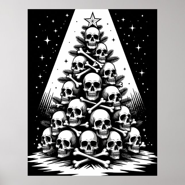 Poster Árvore de Natal Gótica V (Frente)