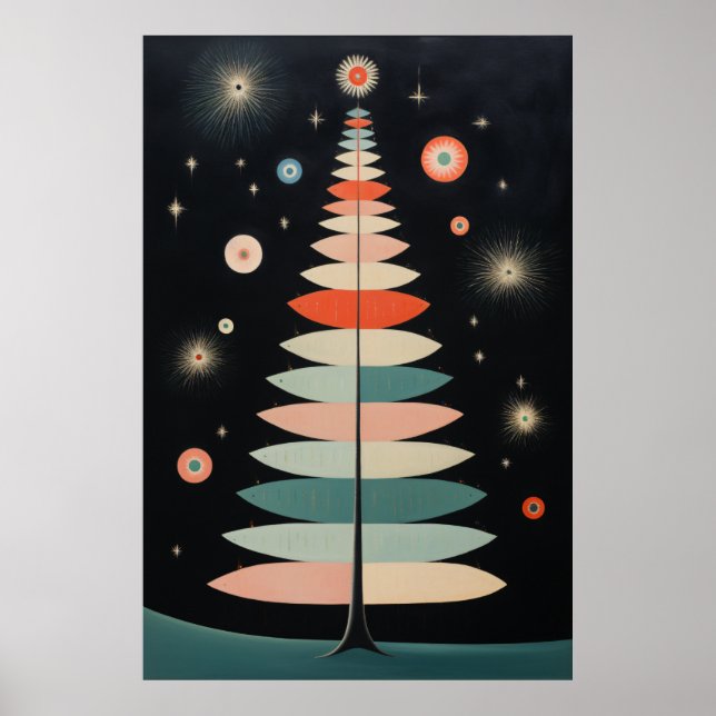 Poster Árvore de Natal Hygge (Frente)