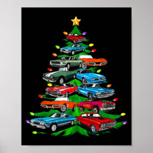 Poster Árvore de Natal Loucura de Carro -clic Muscle E Ho