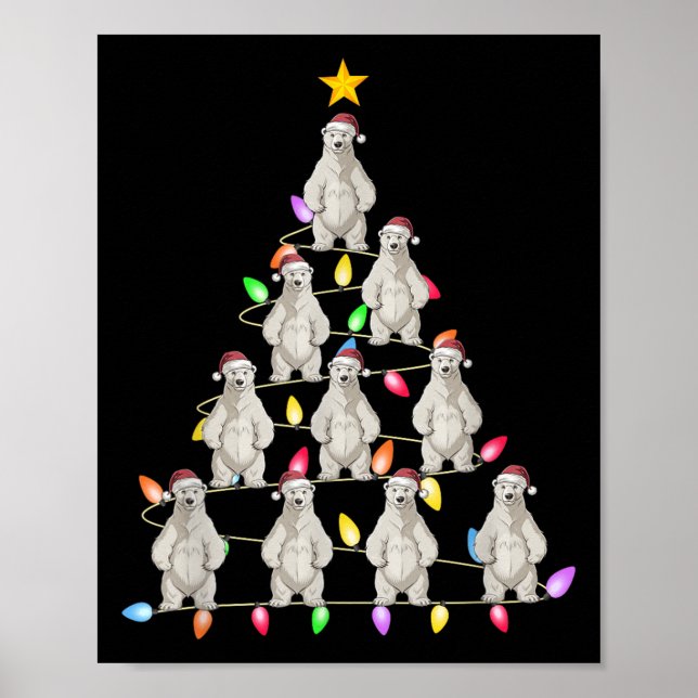 Poster Árvore de Natal Luz Homens Mulheres Papais noeis U (Frente)