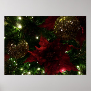 Pôster Árvore de Natal Marrom e Dourada I Foto de Feriado